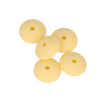 Perles en silicone Cabochon 1,2 x 0,7 cm - jaune - 5 pcs