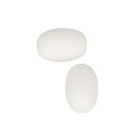 Perles en silicone Olive 1,4 x 2 cm - blanc - 2 pcs