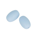Perles en silicone Olive 1,4 x 2 cm - bleu pastel - 2 pcs