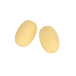 Perles en silicone Olive 1,4 x 2 cm - jaune - 2 pcs