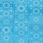 Feuille Décopatch - Rosaces bleu - 30 x 40 cm