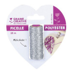 Bobine de fil métallique String art Argent x 25 m