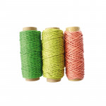 Assortiment Forêt avec 3 bobines de ficelle en chanvre naturel