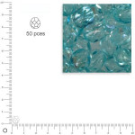 Perles facettées dépolies 6 mm x 50 pces - Turquoise