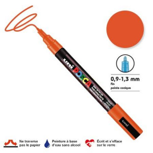 Marqueur PC-3M pointe conique fine - Orange foncé