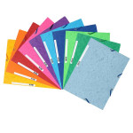 Chemise à élastiques A4 lustrée 400 g/m² 3 rabats