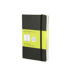 Carnet de notes Moleskine souple pages blanches 9 x 14 noir