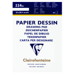 Bloc de papier dessin 224 g/m² grain fin - 21 x 29,7 cm (A4)