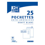 Enveloppe Kraft blanc pré-casée 220 x 320 mm 25 pcs