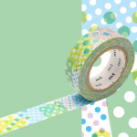 Masking Tape 1P Negapoji pois bleu 15 mm x 10 m
