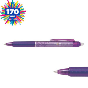 Stylo roller Frixion Clicker pointe fine 05 - Violet