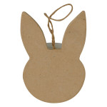 Tête de lapin plate à suspendre 1 x 6,5 x 9 cm